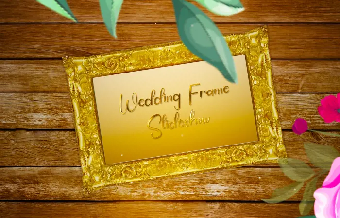 Pre Wedding Golden Photo 3D Frame Slideshow